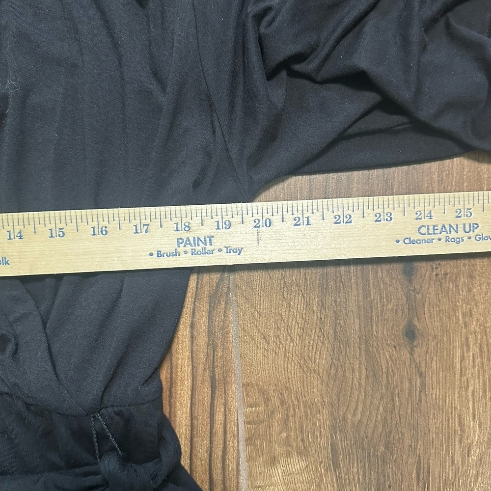 Draper James RSVP‎ Black Wrap Dress XXL 3/4 Sleeve Tie Waist Casual - Picture 4 of 7